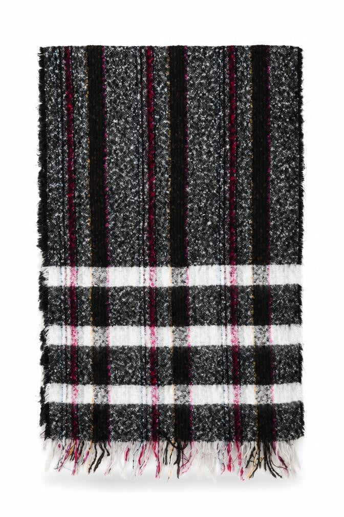 Preworn Womens Black Check   Shawl/Wrap