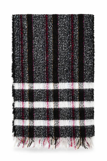 Preworn Womens Black Check   Shawl/Wrap