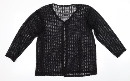 Womens UK Size  Preworn Black Cardigan Jumper