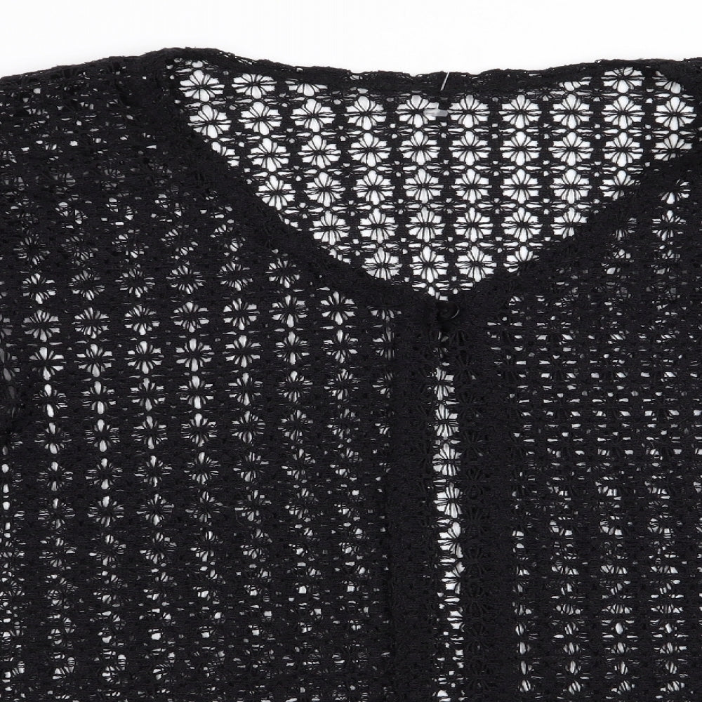 Womens UK Size  Preworn Black Cardigan Jumper