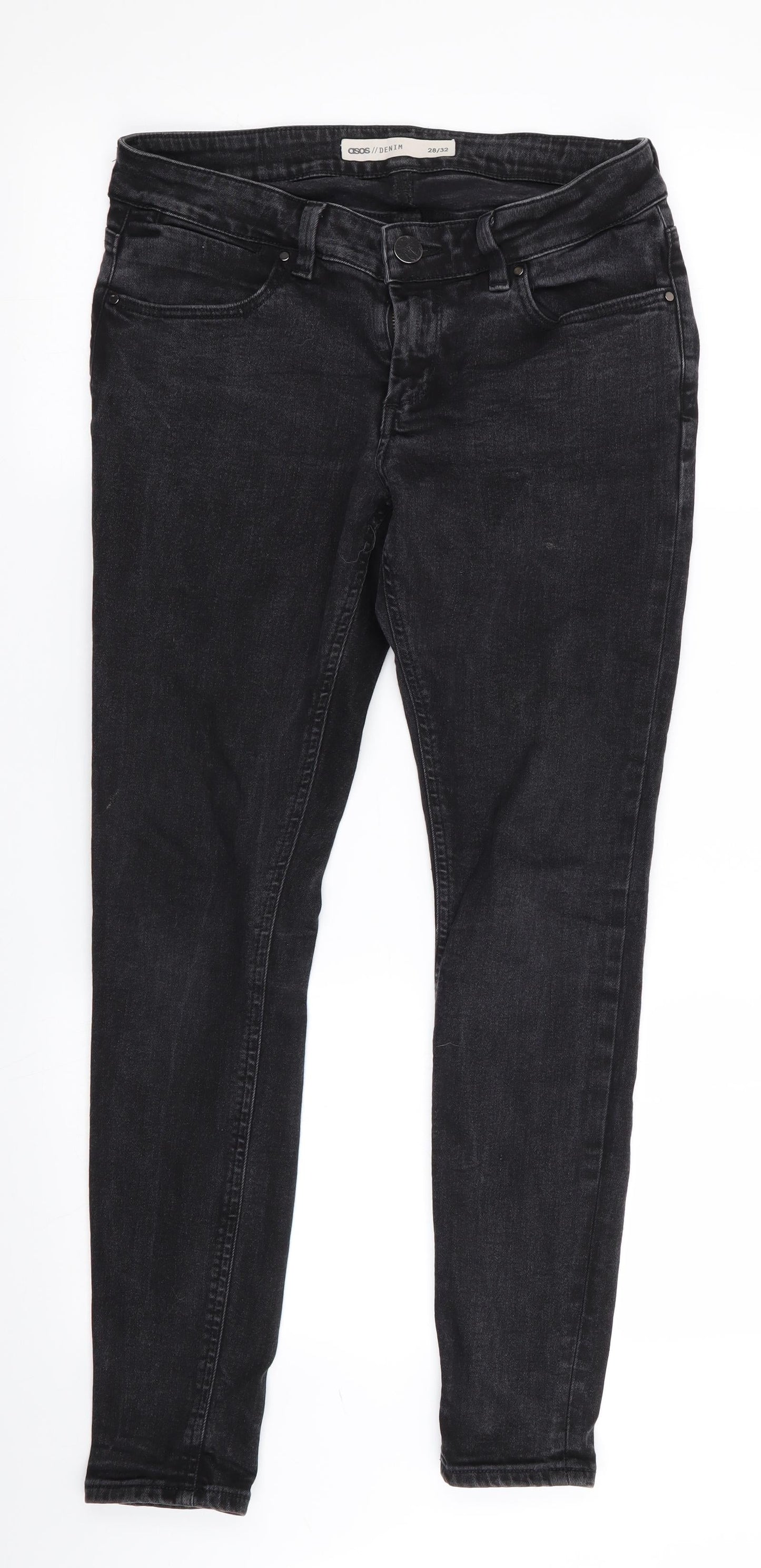 ASOS Denim Mens Black   Skinny Jeans Size 28 in L28 in