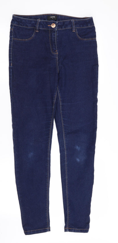 Womens UK Size 10 Denim Regular Fit Skinny Blue Jeans