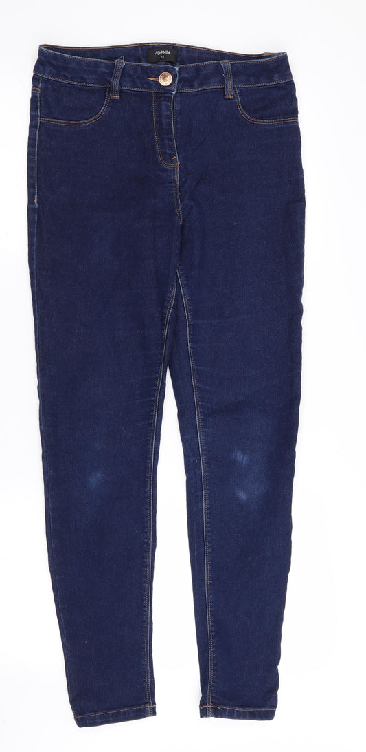 Womens UK Size 10 Denim Regular Fit Skinny Blue Jeans