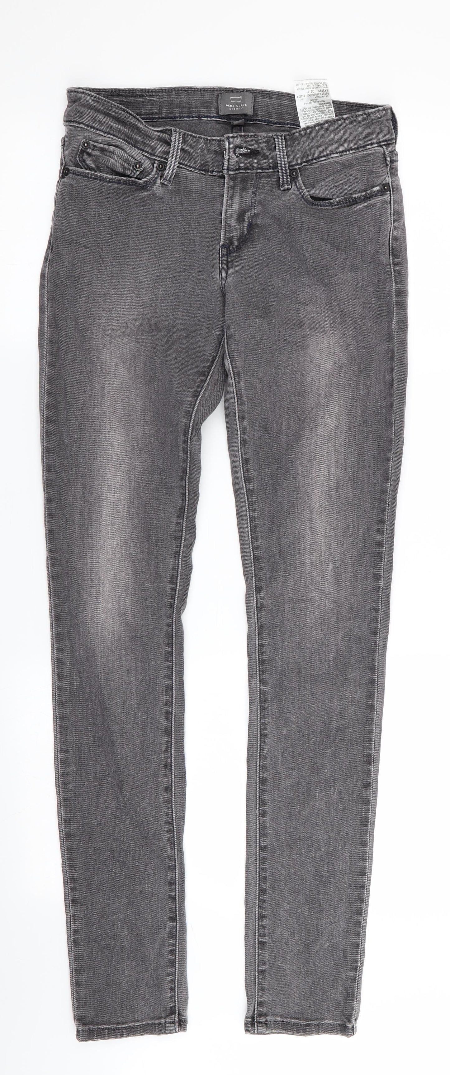 Demi Curve Womens Grey   Skinny Jeans Size 26 L32 in