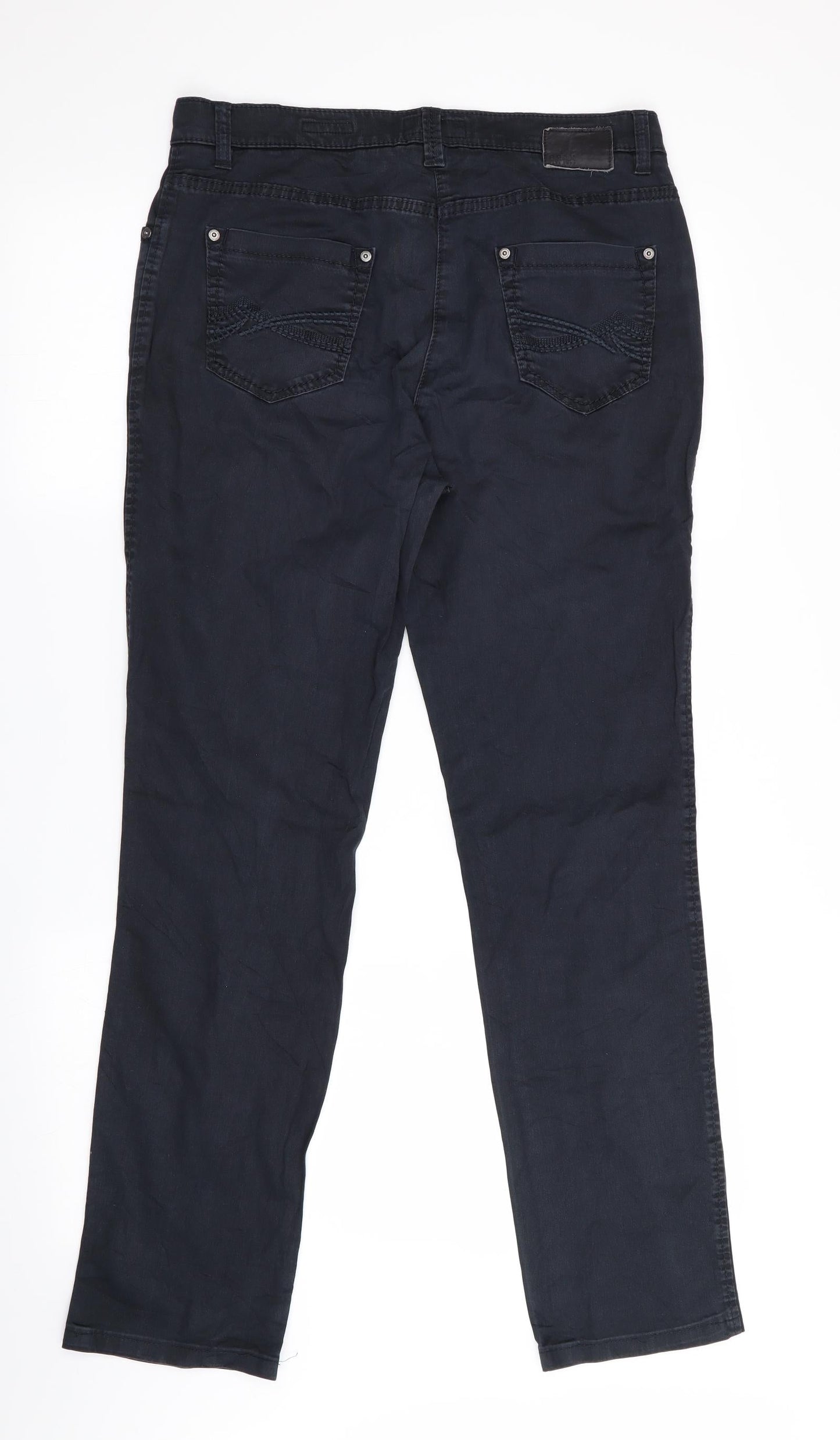 Mens UK Size 30 in City Sports Regular Fit Chino Blue Trousers