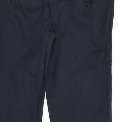 Mens UK Size 30 in City Sports Regular Fit Chino Blue Trousers
