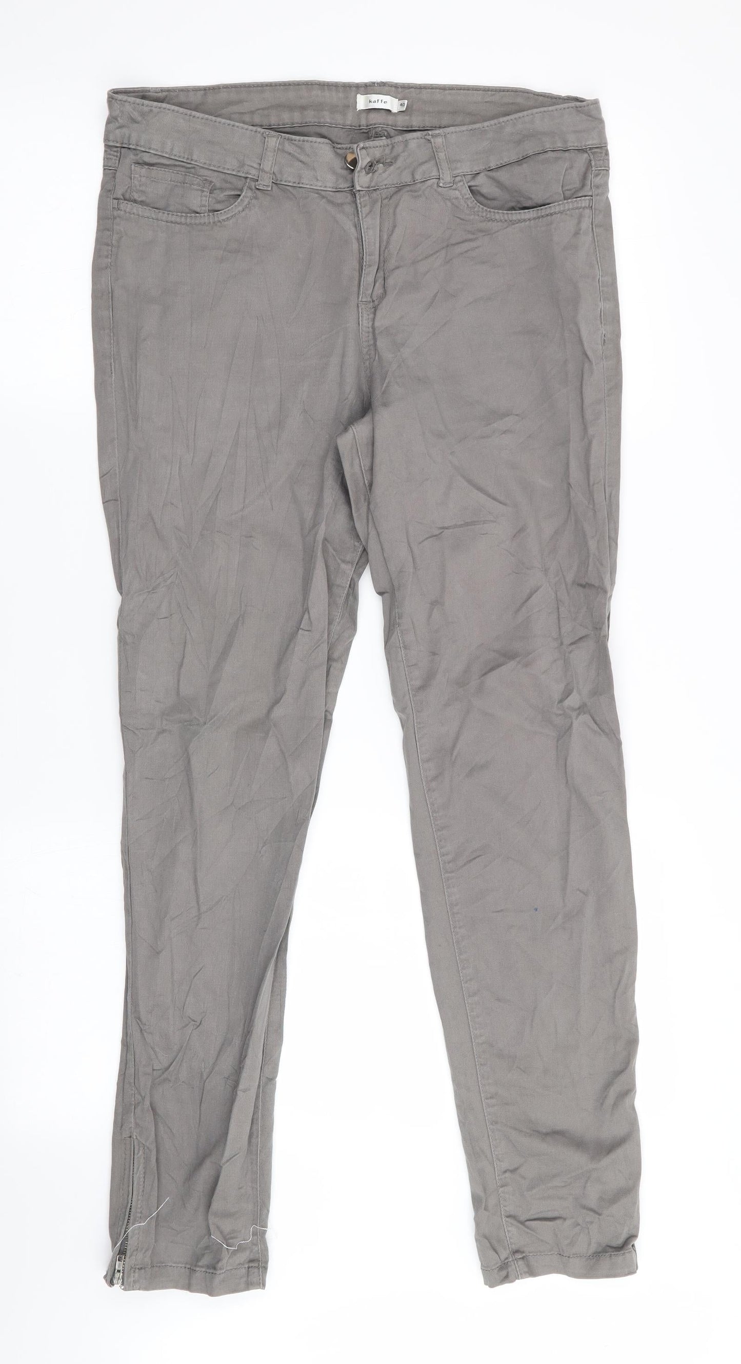 Kaffe Womens Grey   Straight Jeans Size 12 L29 in