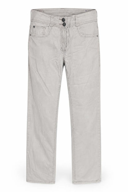 Mens UK Size 31 in Cecil Regular Fit Straight Grey Jeans