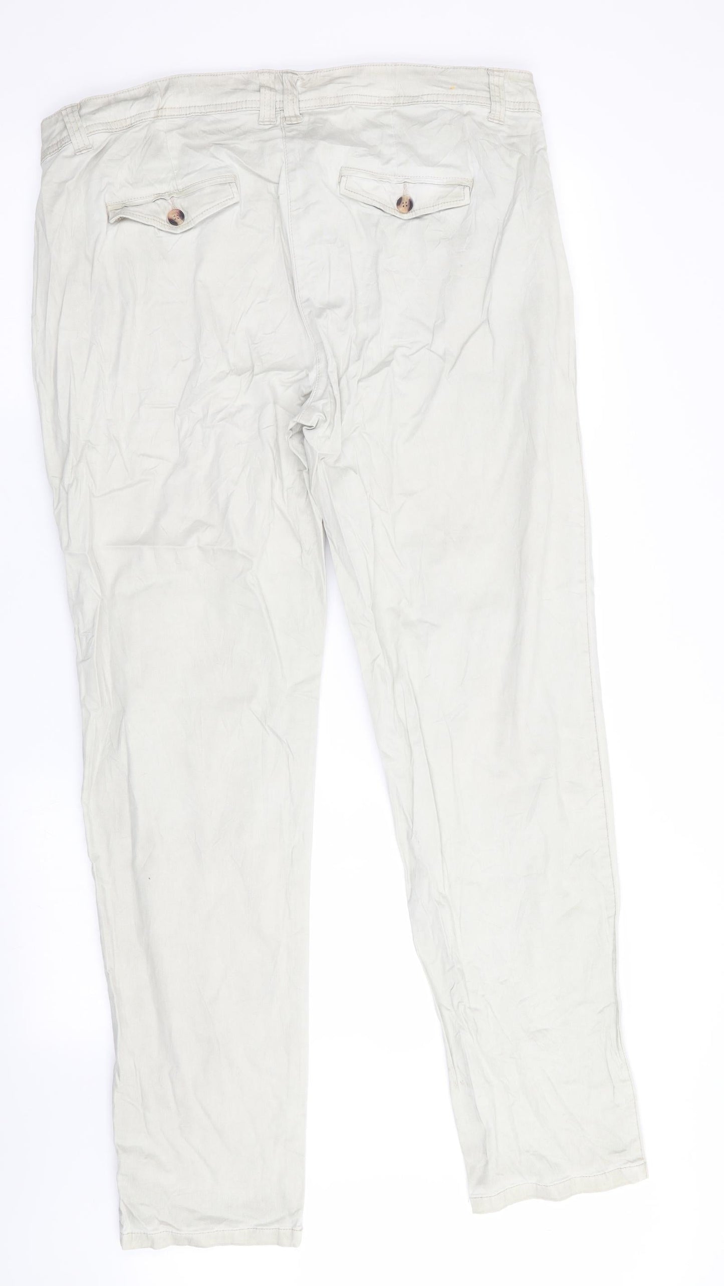 woman by tchibo Womens Green   Chino Trousers Size 14 L32 in
