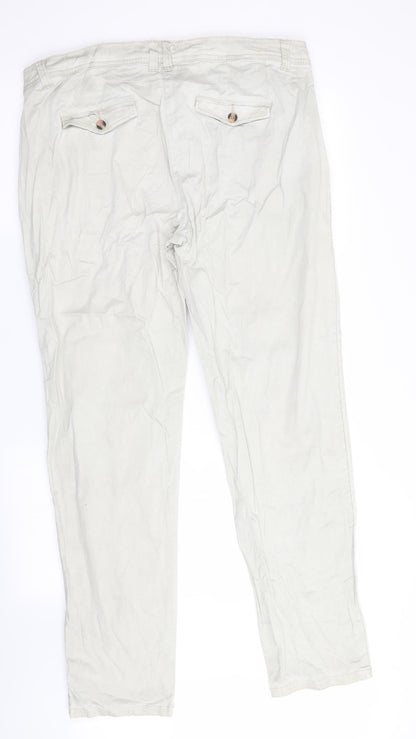 woman by tchibo Womens Green   Chino Trousers Size 14 L32 in