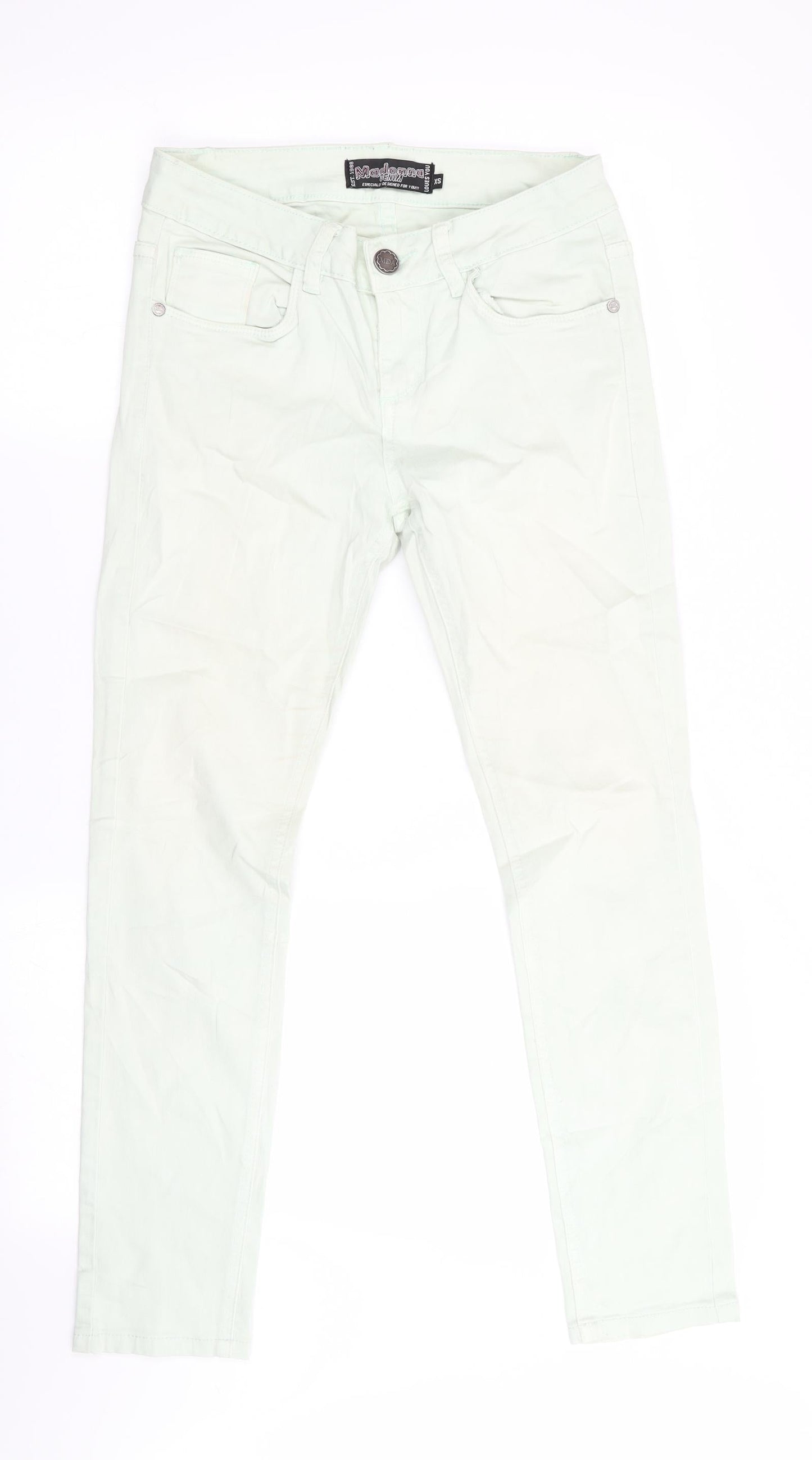 Madonna Denim Womens Green   Straight Jeans Size XS L26 in