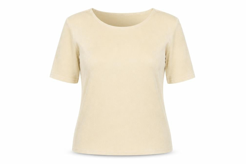 Womens UK Size 14 Berkertex Beige Basic Blouse