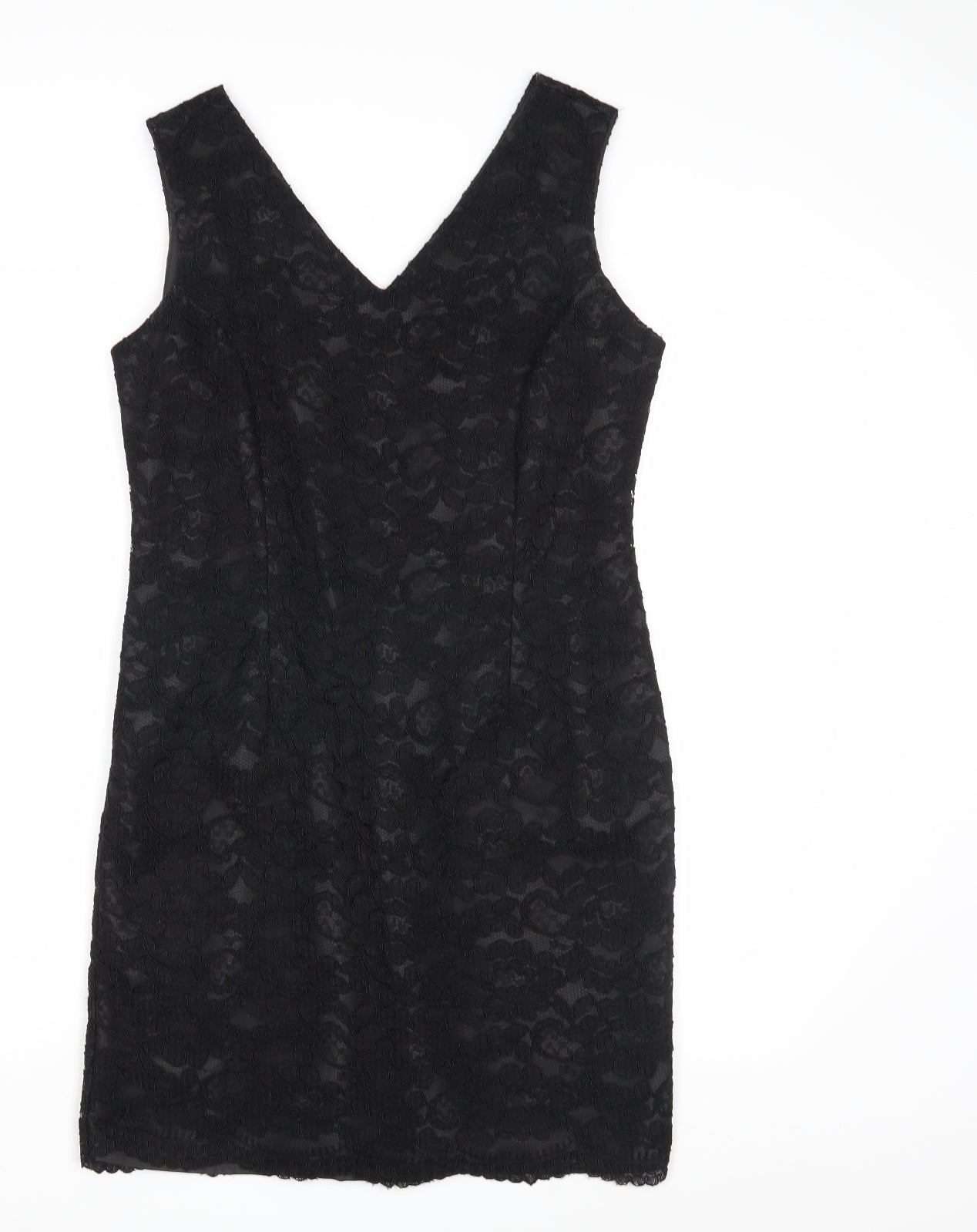 BHS Womens Black Floral  A-Line  Size 12