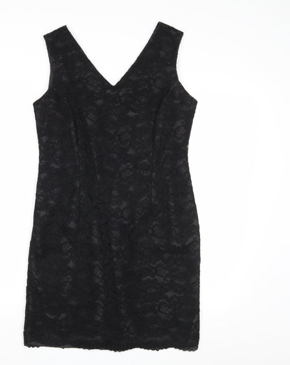 BHS Womens Black Floral  A-Line  Size 12