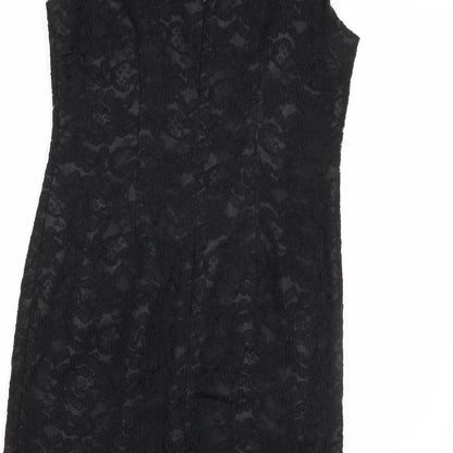 BHS Womens Black Floral  A-Line  Size 12