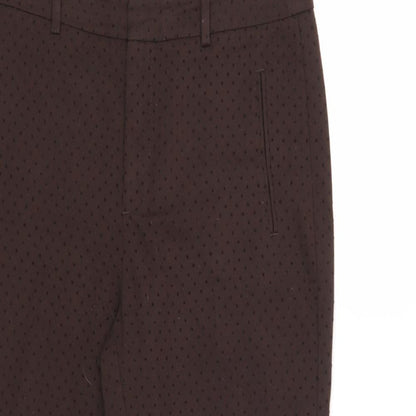 Womens UK Size 12 Zara Regular Fit  Brown Trousers