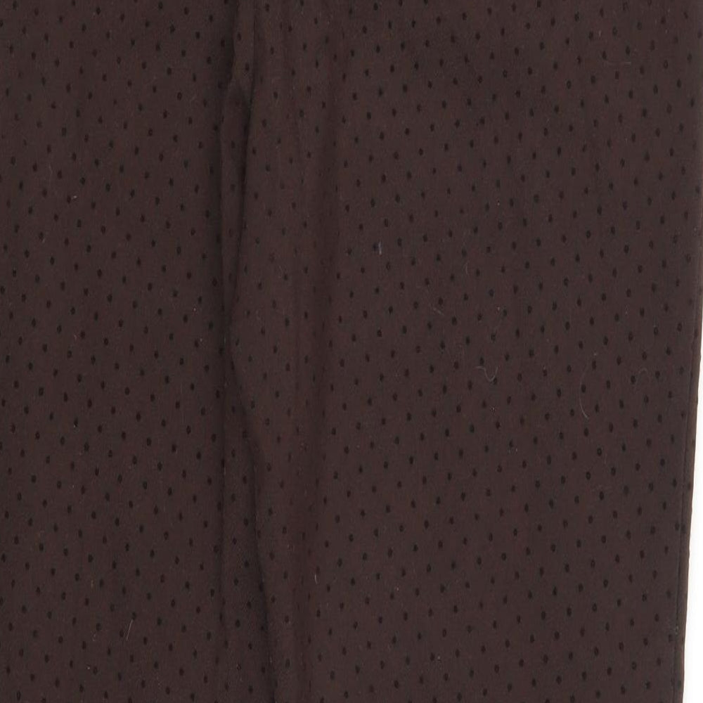 Womens UK Size 12 Zara Regular Fit  Brown Trousers