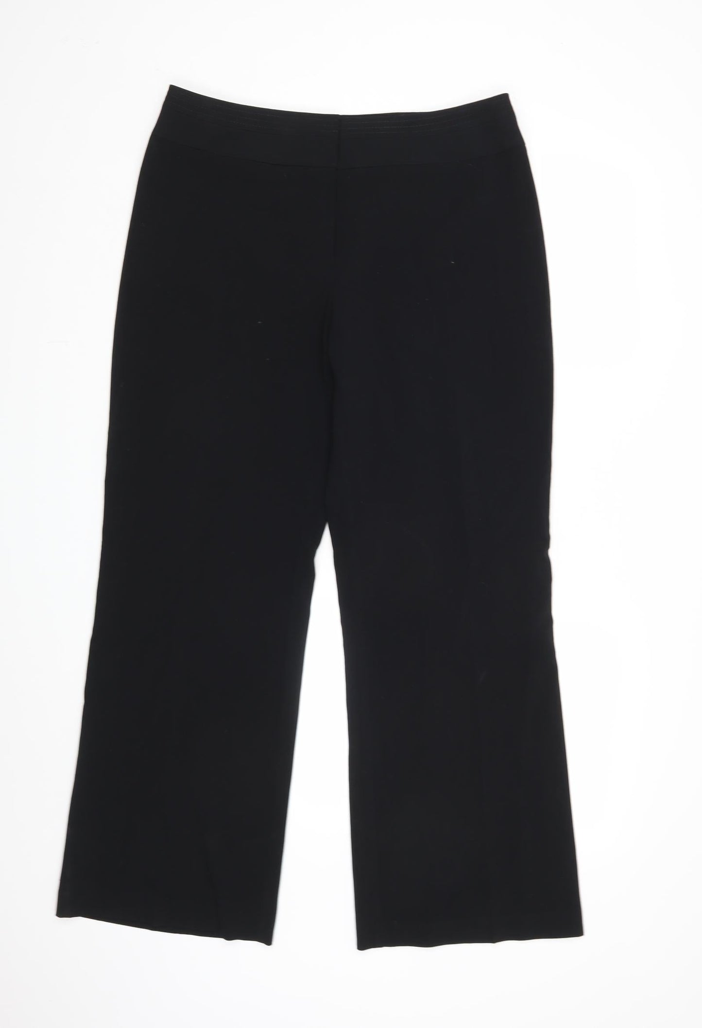 Womens UK Size 14 M&S Regular Fit Dress Pants Black Trousers