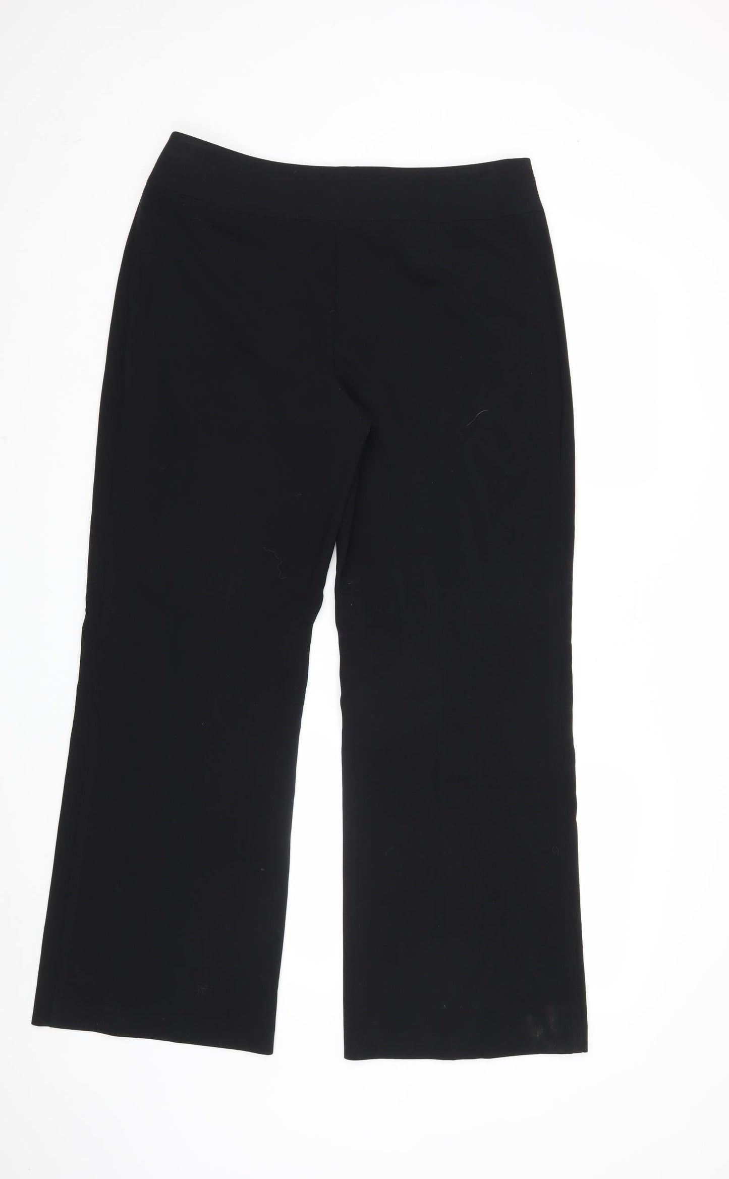 Womens UK Size 14 M&S Regular Fit Dress Pants Black Trousers