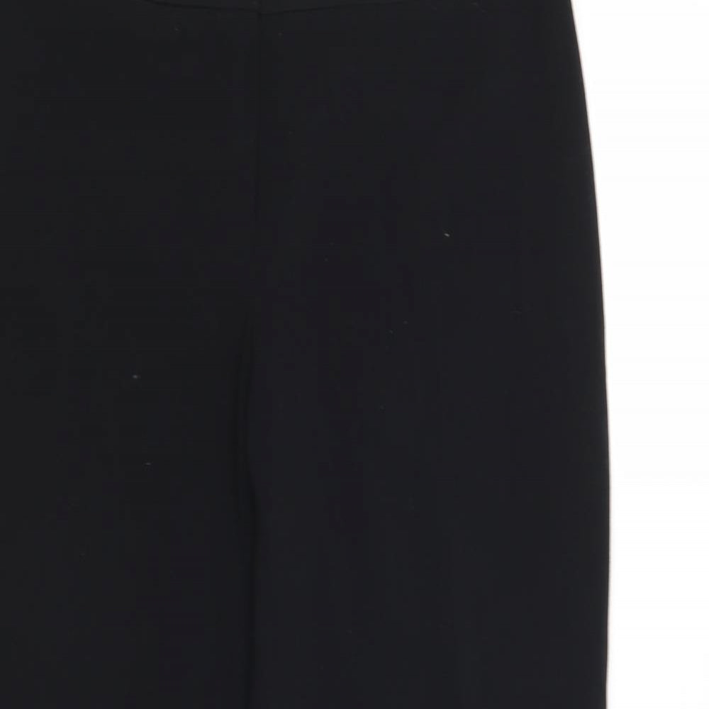 Womens UK Size 14 M&S Regular Fit Dress Pants Black Trousers