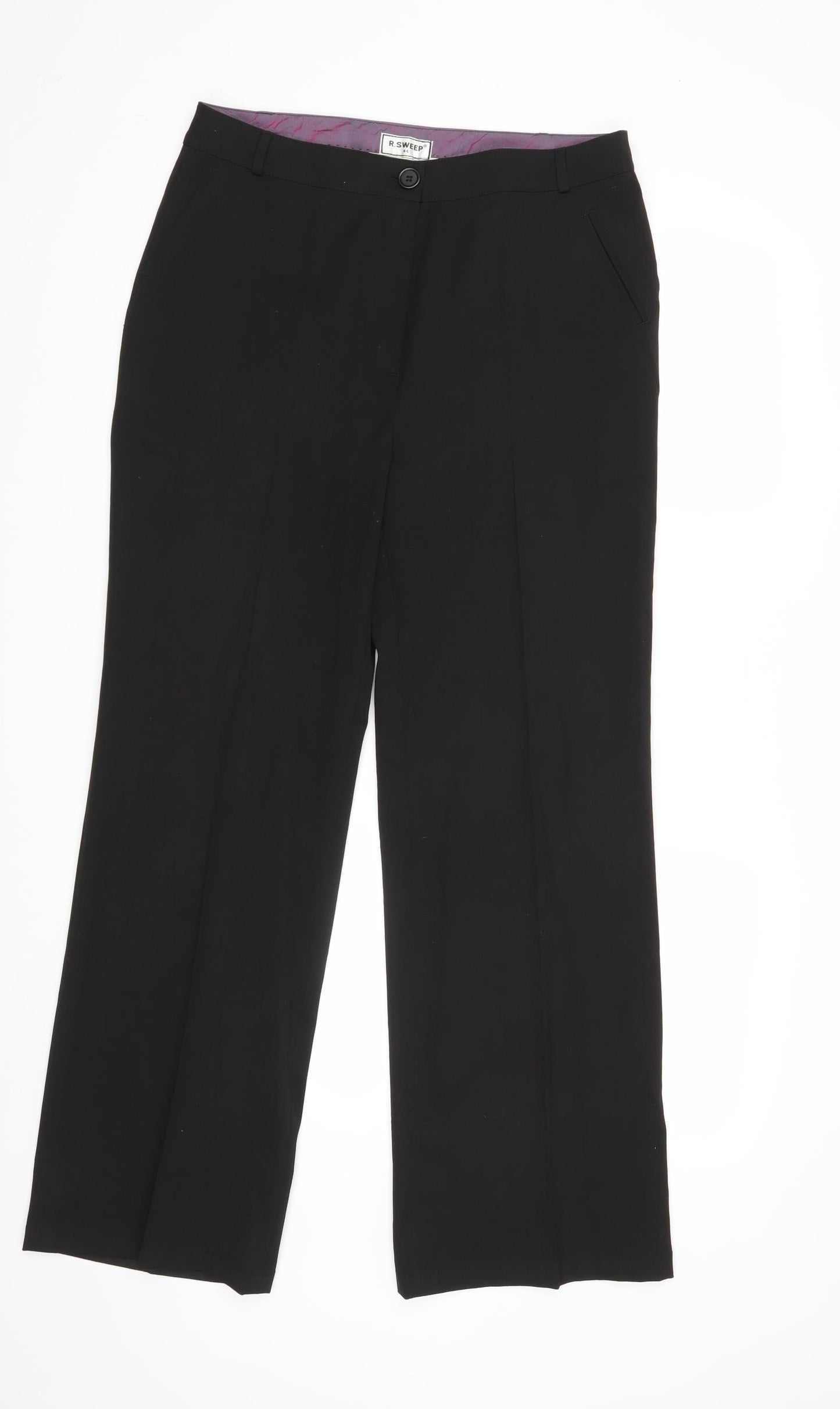 R.Sweep Womens Black   Dress Pants Trousers Size 14 L31 in