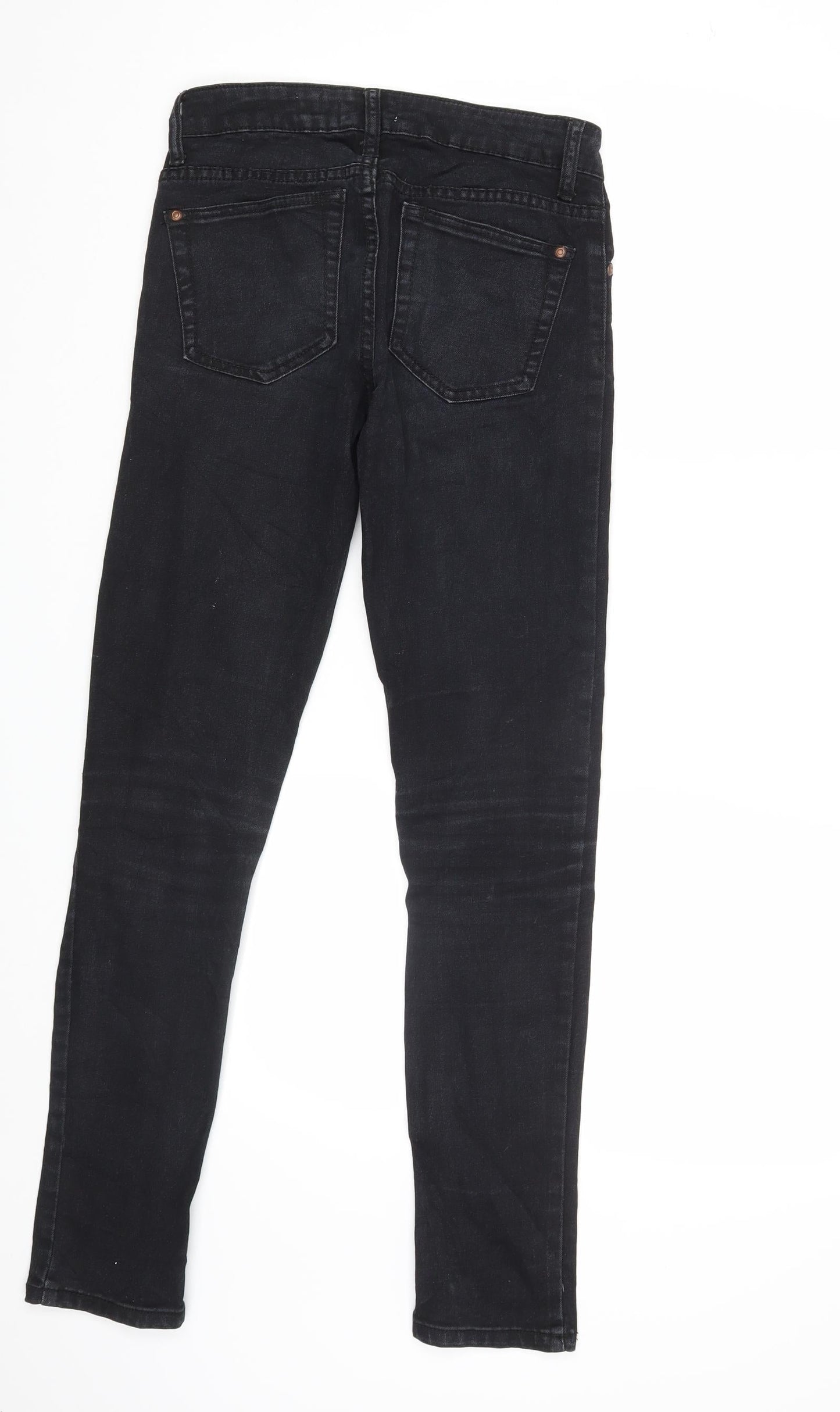 Womens UK Size 8 C Denim Regular Fit Skinny Black Jeans