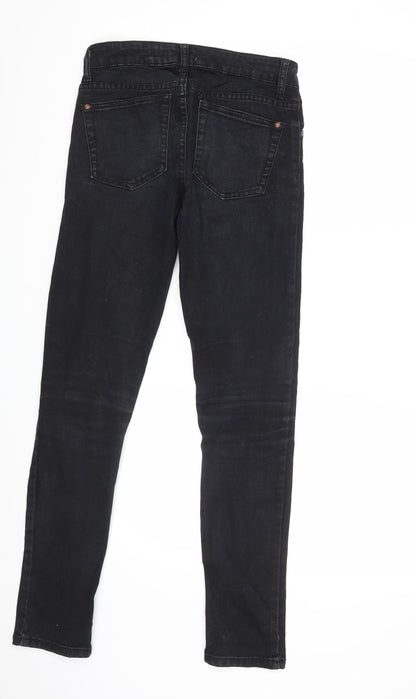 Womens UK Size 8 C Denim Regular Fit Skinny Black Jeans
