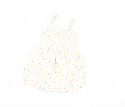 NEXT Baby White Polka Dot  Romper One-Piece Size 6-9 Months