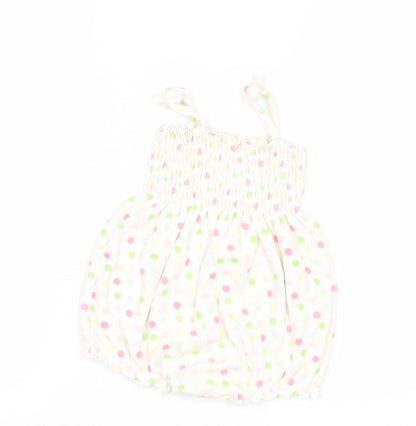 NEXT Baby White Polka Dot  Romper One-Piece Size 6-9 Months