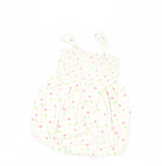 NEXT Baby White Polka Dot  Romper One-Piece Size 6-9 Months