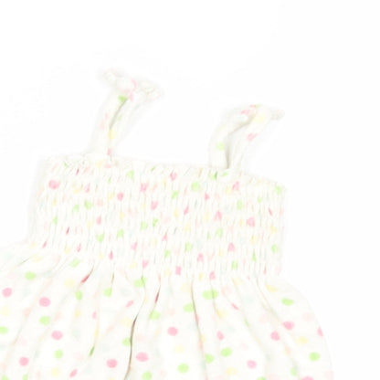 NEXT Baby White Polka Dot  Romper One-Piece Size 6-9 Months