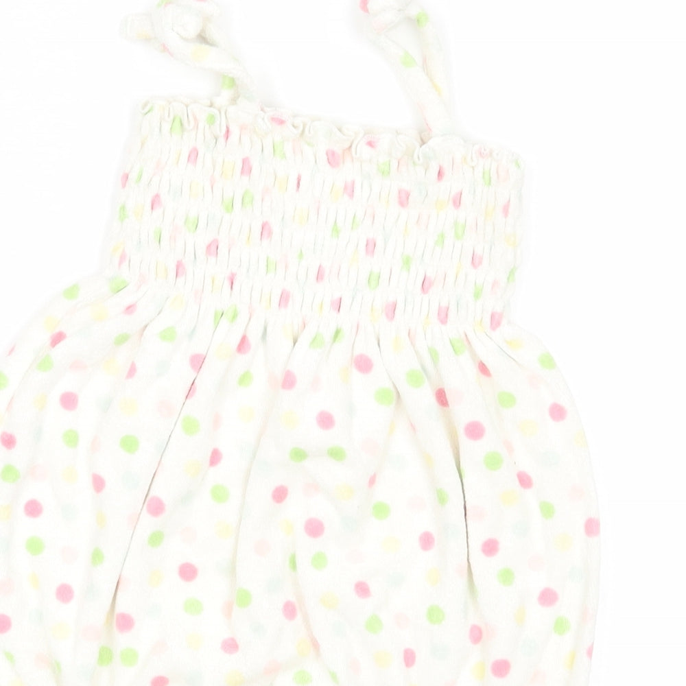 NEXT Baby White Polka Dot  Romper One-Piece Size 6-9 Months