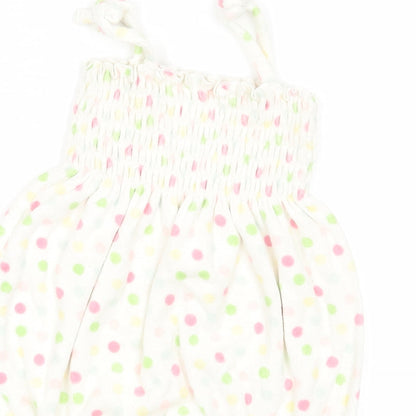 NEXT Baby White Polka Dot  Romper One-Piece Size 6-9 Months