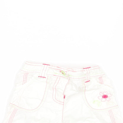 M&S Baby White   Cargo Trousers Size 3-6 Months
