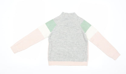 Primark Girls Multicoloured Striped  Shrug Jumper Size 9-10 Years