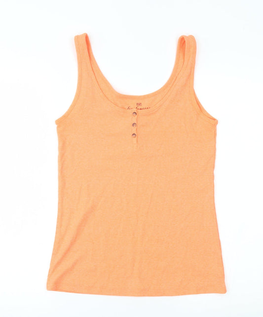 F&F Womens Orange   Basic Tank Size 12  - neon orange