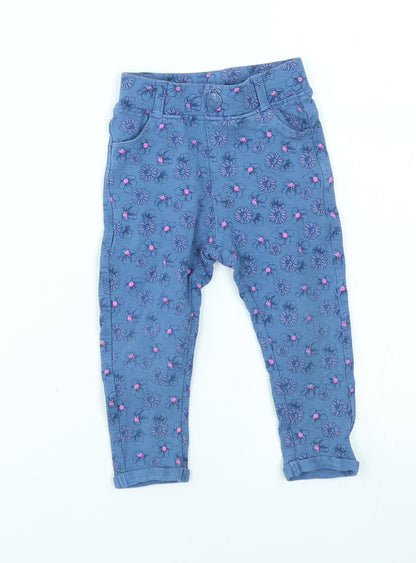 Cool club Baby Blue Flecked  Jogger Trousers Size 12 Months