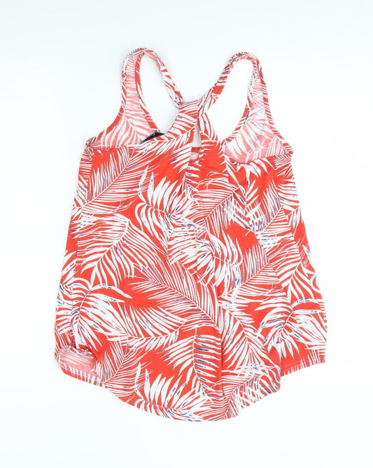 F&F Womens Red Floral  Basic Tank Size 12