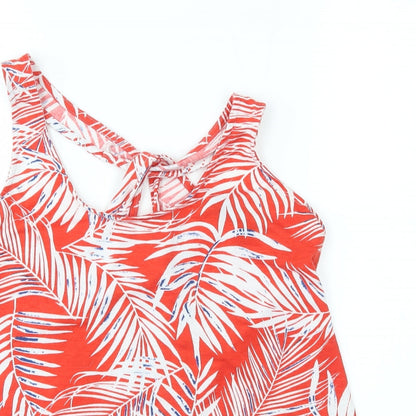 F&F Womens Red Floral  Basic Tank Size 12