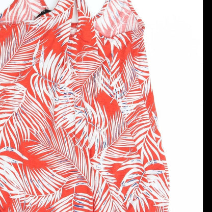 F&F Womens Red Floral  Basic Tank Size 12