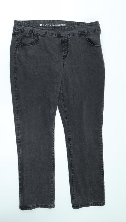 R Jeans Womens Grey   Straight Jeans Size 34 in L28 in