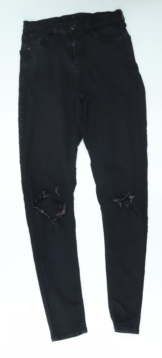 Topshop Womens Black   Skinny Jeans Size 28 in L34 in