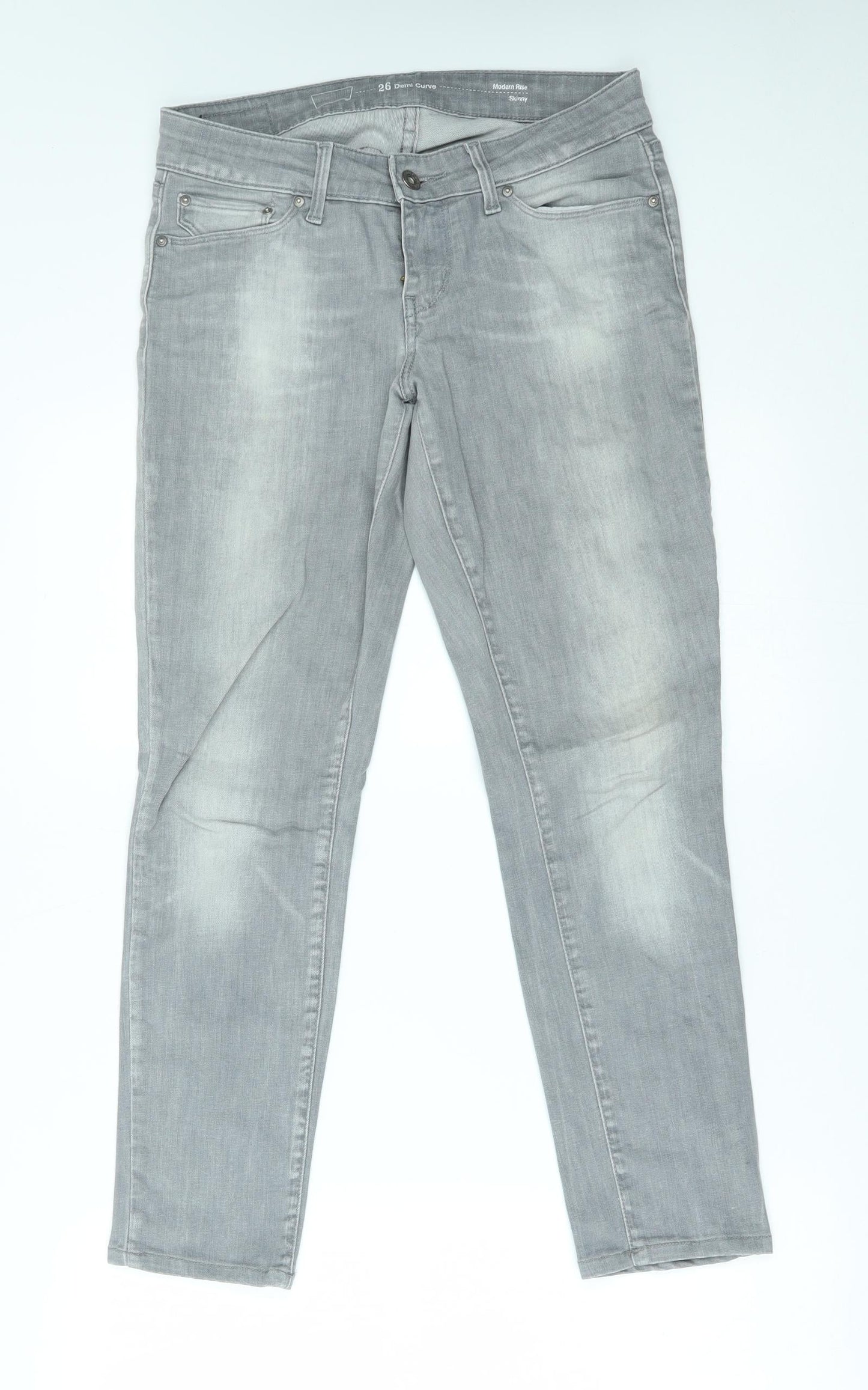 Levi Womens Grey   Skinny Jeans Size 26 in L26 in - modern rise