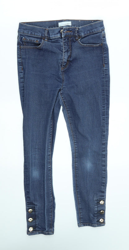 Womens UK Size 4 LOFT Regular Fit Skinny Blue Jeans