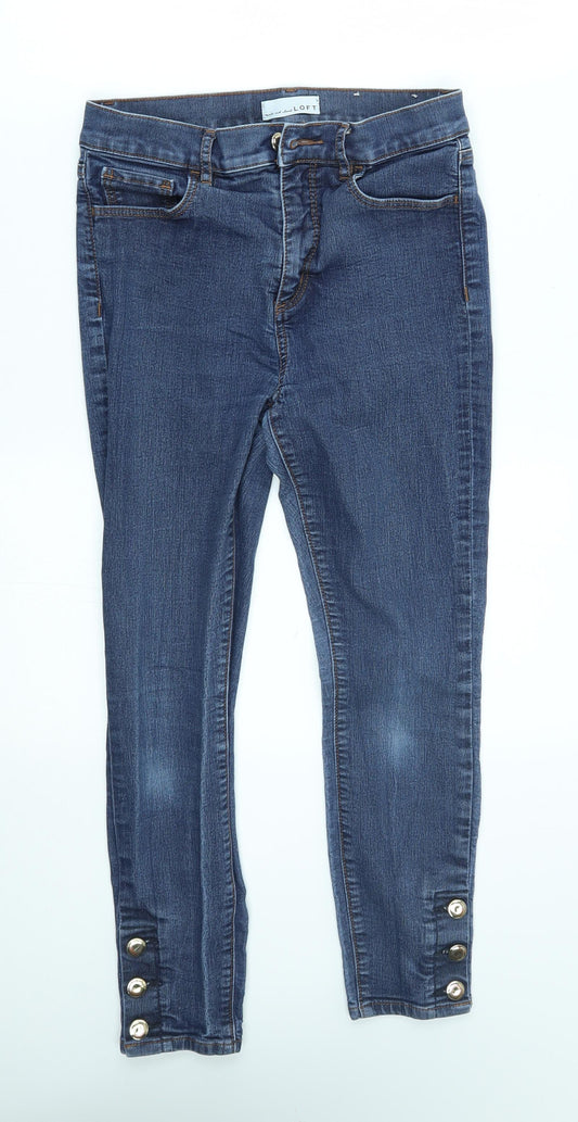 Womens UK Size 4 LOFT Regular Fit Skinny Blue Jeans