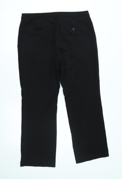 Womens UK Size 14 M&S Regular Fit  Black Trousers