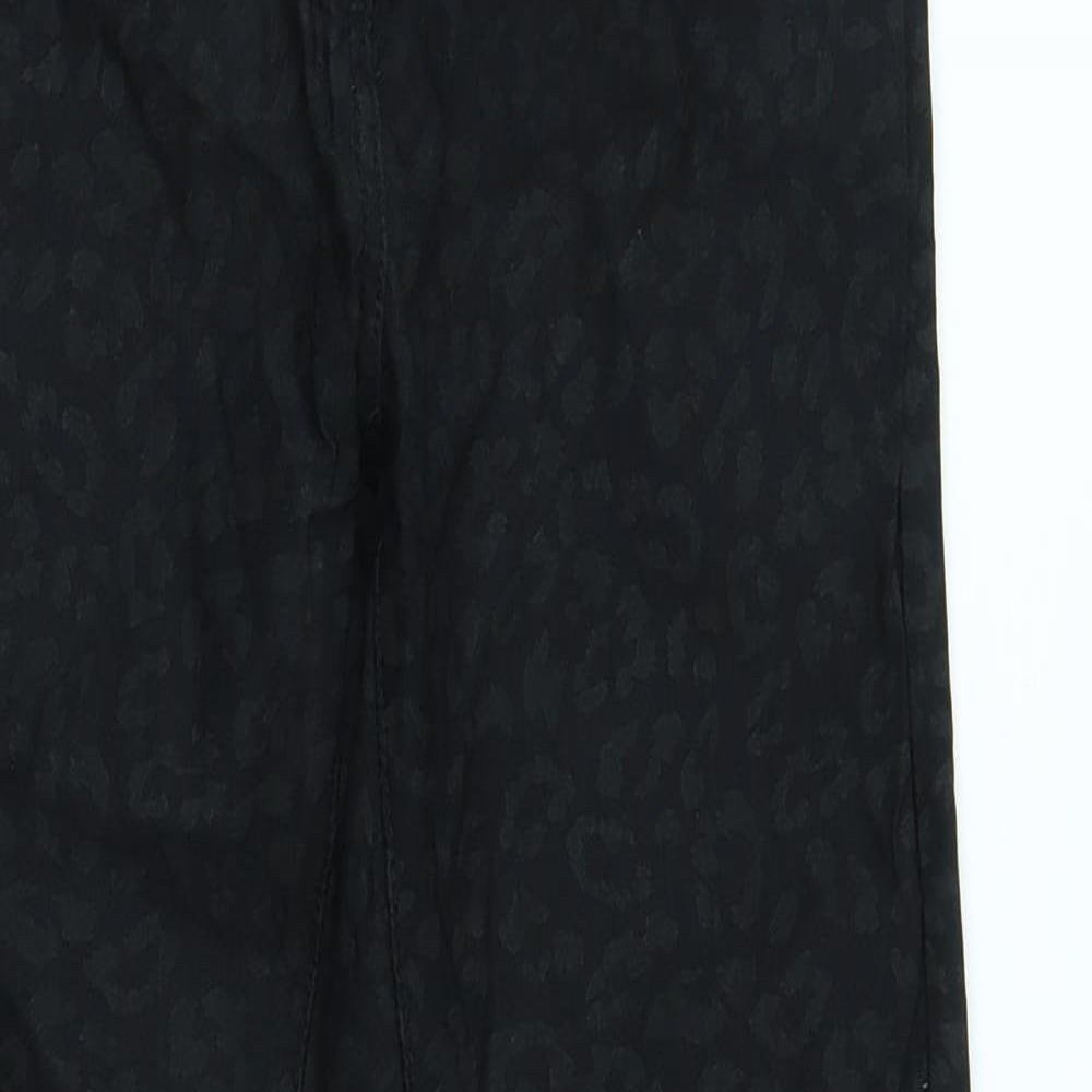 lucid Womens Black Animal Print  Skinny Jeans Size 12 L29 in