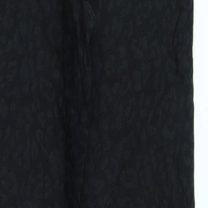 lucid Womens Black Animal Print  Skinny Jeans Size 12 L29 in