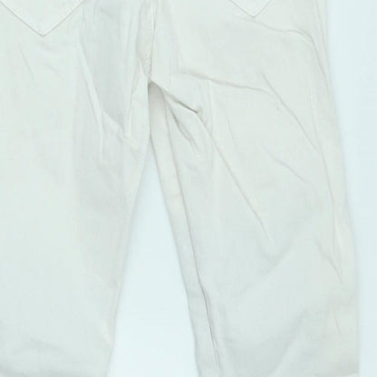 Brave Soul Womens White   Skinny Jeans Size 10 L29 in - fishnet knees