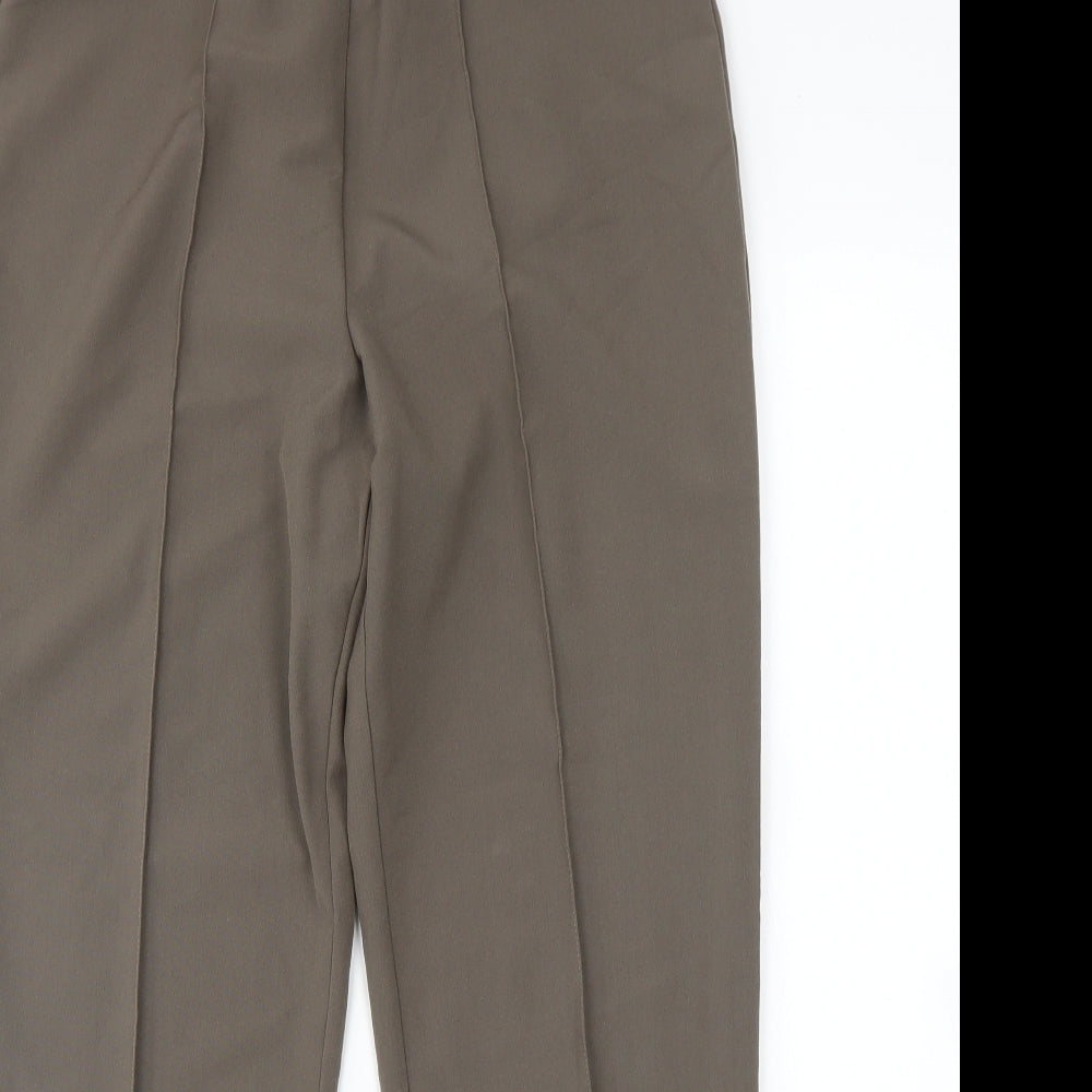 Womens UK Size 12 Mia Moda Regular Fit  Green Trousers